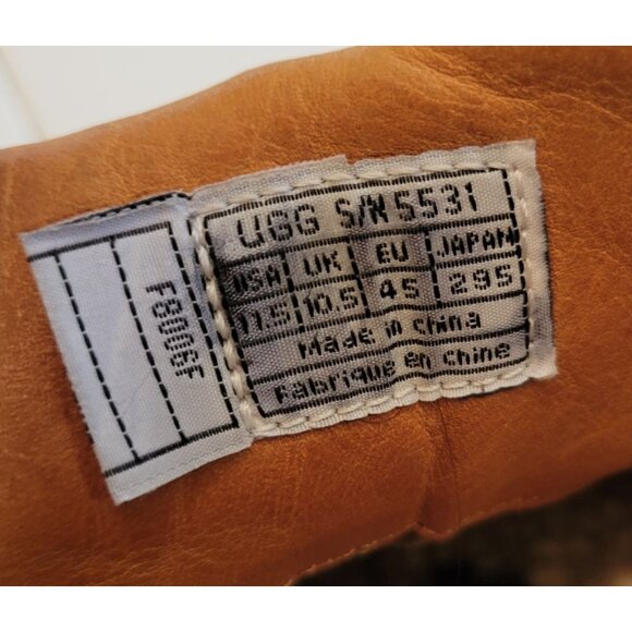 Ugg 11.5 Brown Leather Oxford Comfort Shoes Lace Up 5531‎ Split Toe Preppy main image 2
